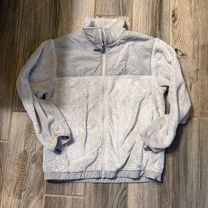 The North Face Light Gray Sherpa Puffer Jacket for Kids